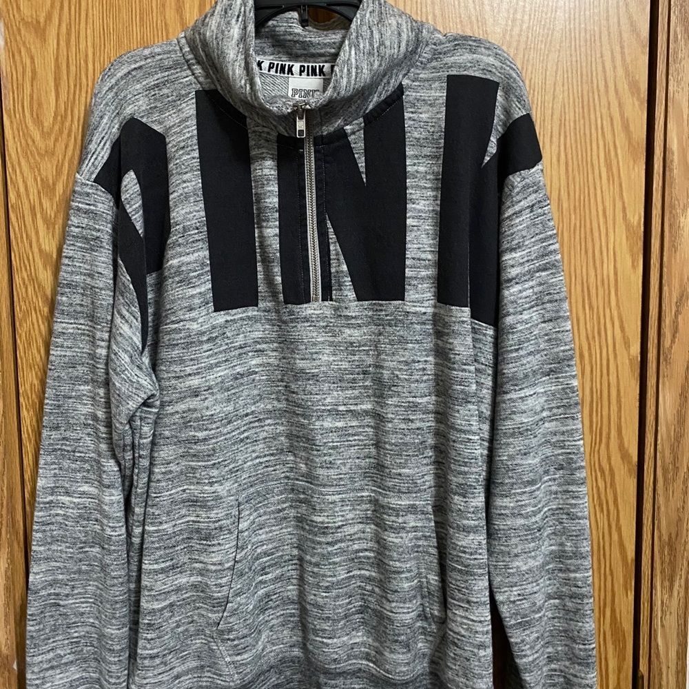 Pink Victoria Secret Half Zip Sweatshirt